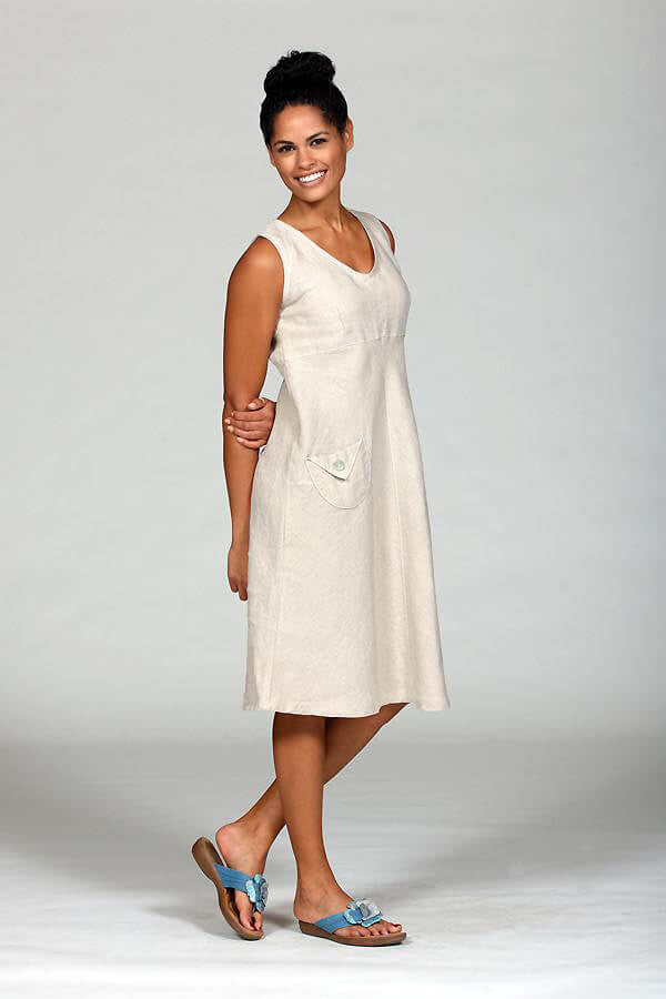 sleeveless pocket dress