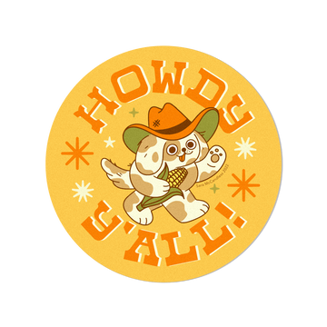 Howdy Y'all Glittery Sticker