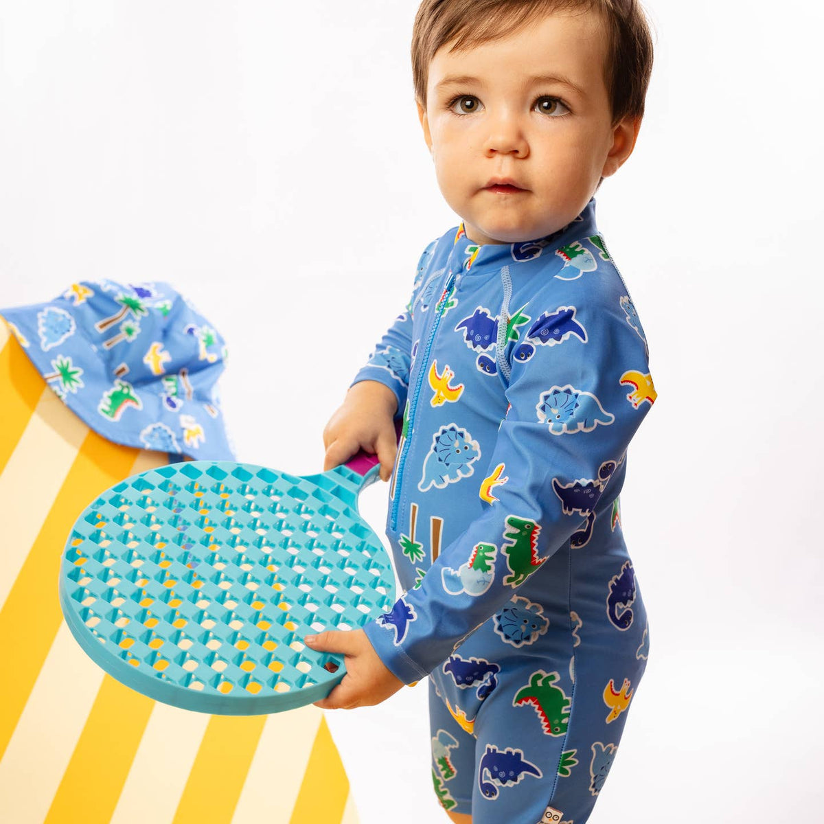 Baby Rashguard Swimsuit - Devin Dinosaur