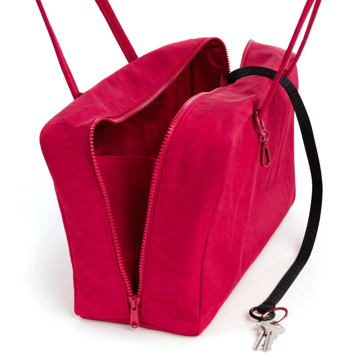 Medium Nylon Bowler Bag Cherry