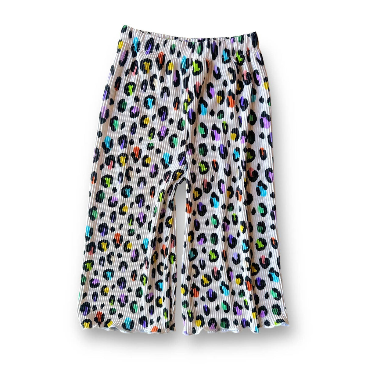 Plisse Kids Wide Leg Pant - Loopy Leopard