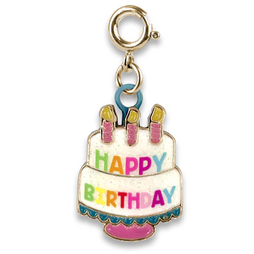 Charm It! Gold Birthday Cake Charm