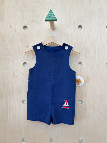 (pre-worn) vintage sailboat romper 6/9M