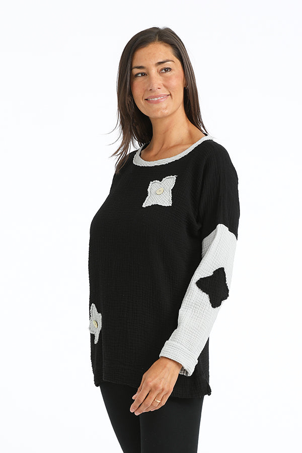 blooming gauze top