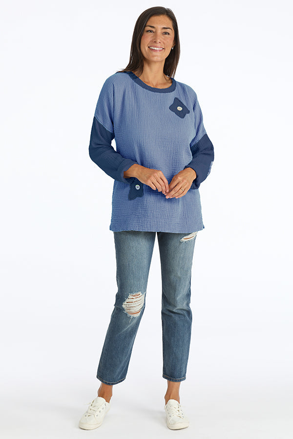 blooming gauze top