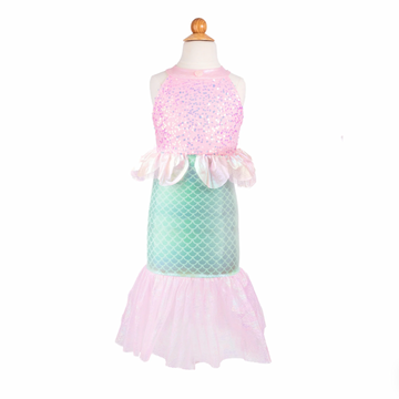 Misty Mermaid Dress Pink/Mint, Size 3-4