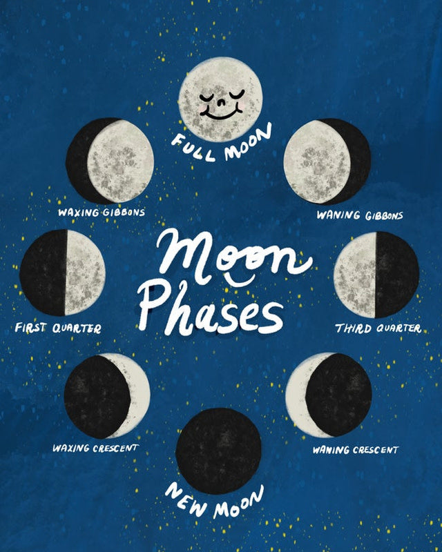 Moon Phases Print 8x10