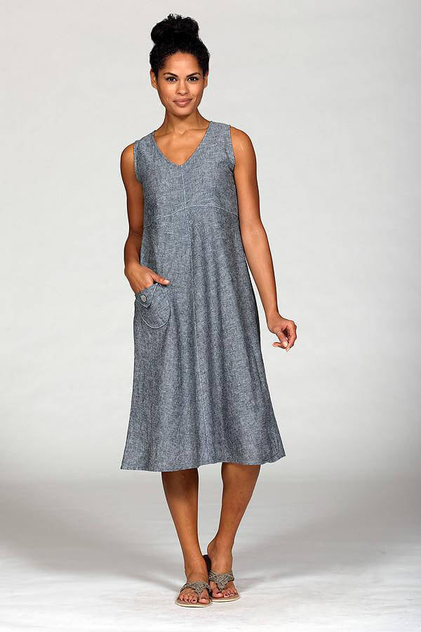 sleeveless pocket dress
