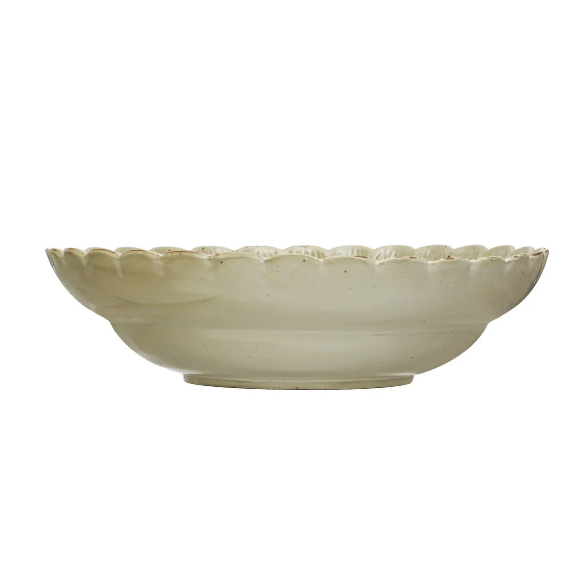 Stoneware Scalloped Bowl