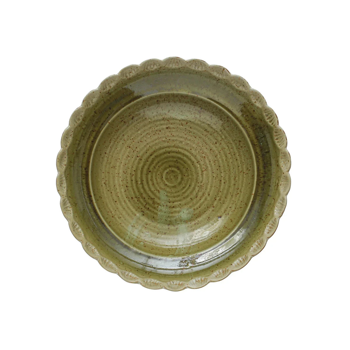 Stoneware Scalloped Bowl