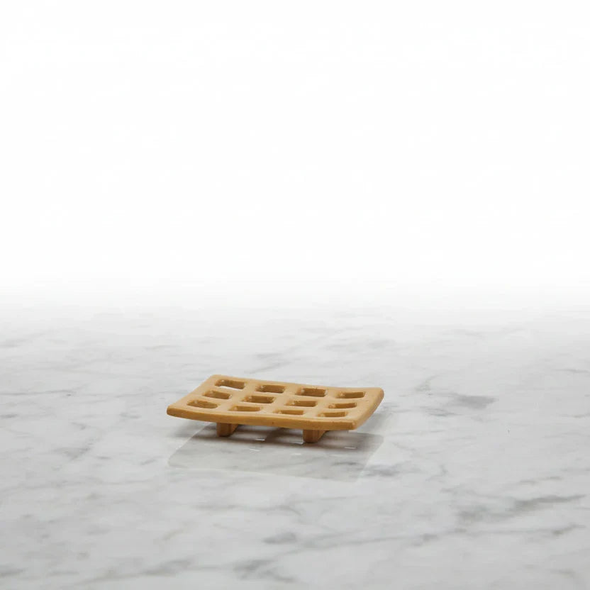 Stoneware Footed Soap Dish