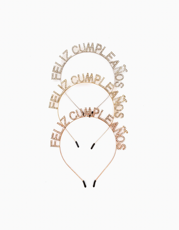 "Feliz Cumpleaños" Rhinestone Headband