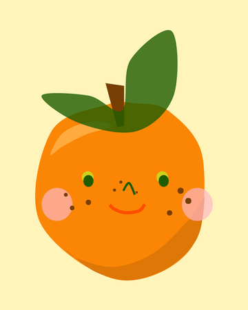 Orange Print 5x5