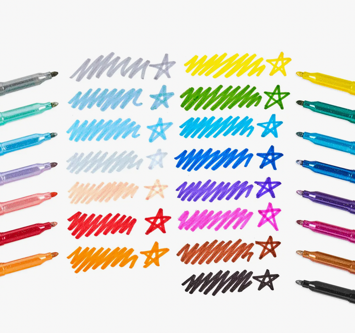 Rainbow Sparkle Glitter Markers