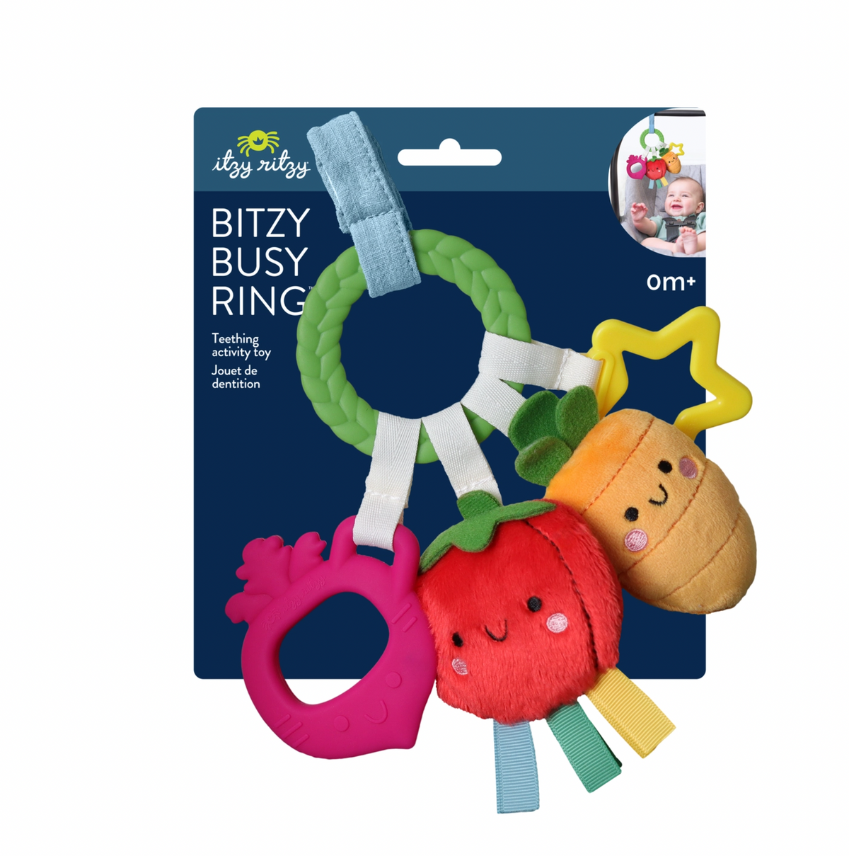 Bitzy Busy Ring™ Teething Activity Toy Veggie