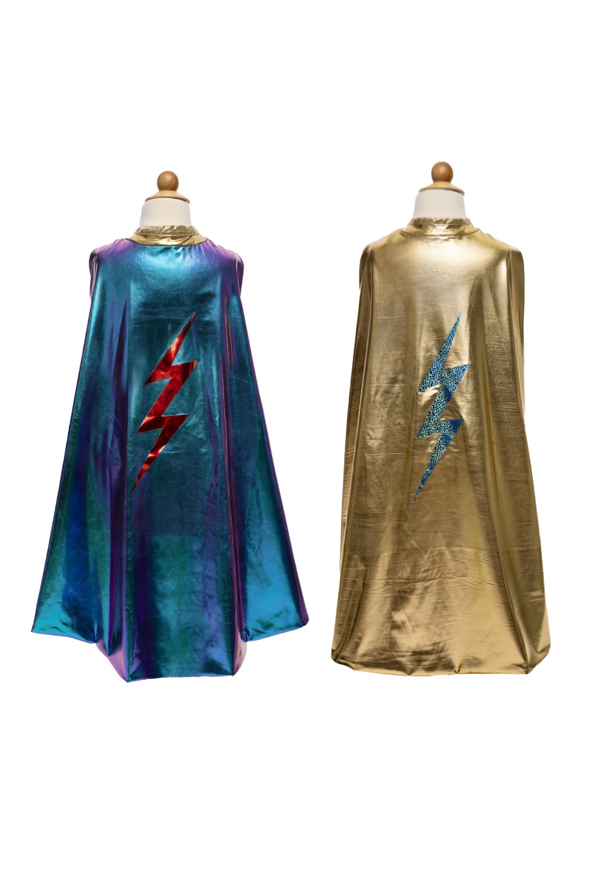 Blue Lightning Holographic Reversible Cape, Size 5-6