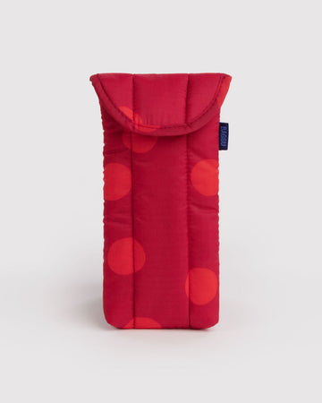 Puffy Glasses Sleeve Red Polka Dot