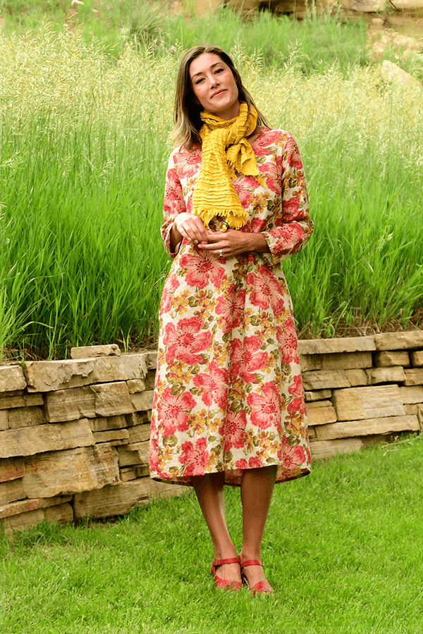 floral linen dress