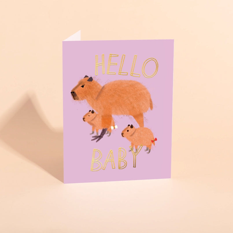Capybara Baby - Baby Card
