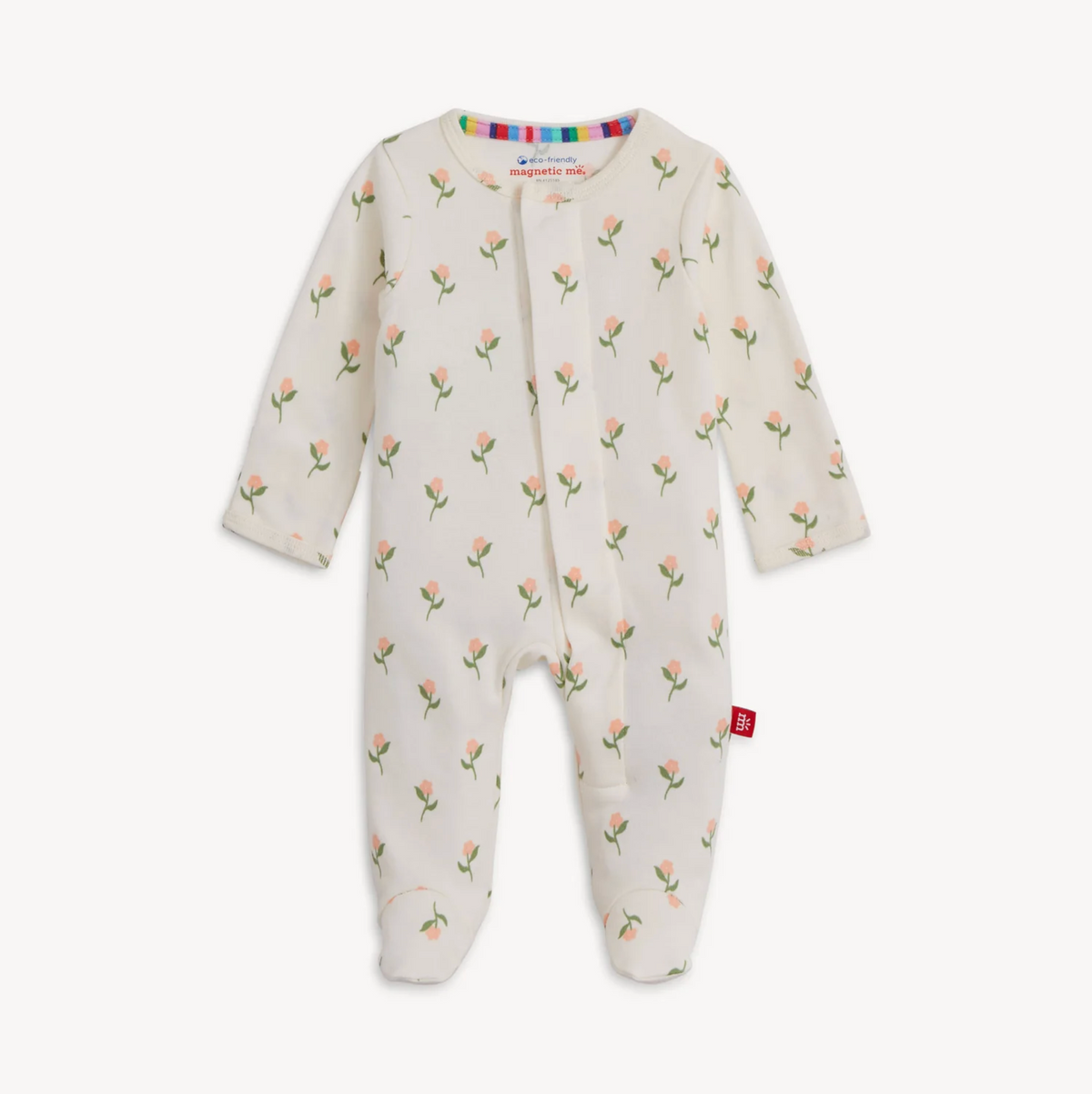 Floral Chicken Tender Organic Cotton Magnetic Footie