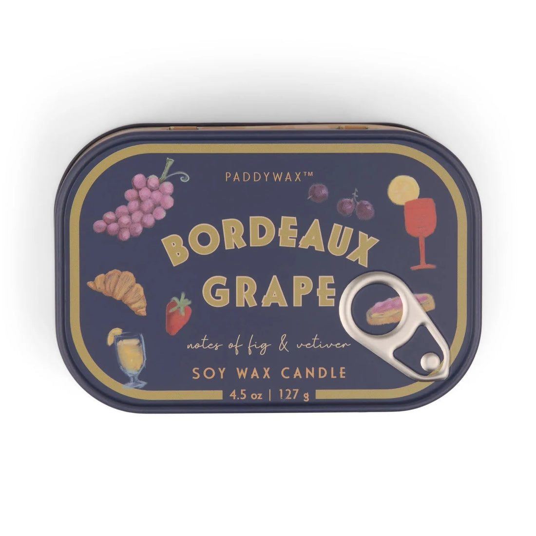 Bordeaux Grape Bistro Tin Candle