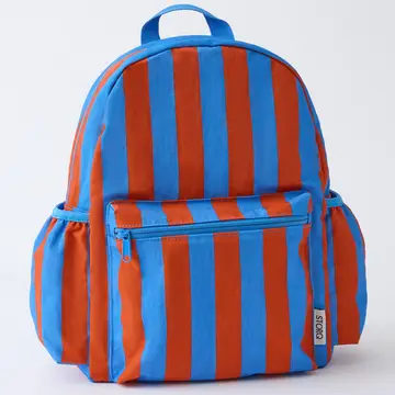Cool Kid Backpack Blue & Rust Stripe
