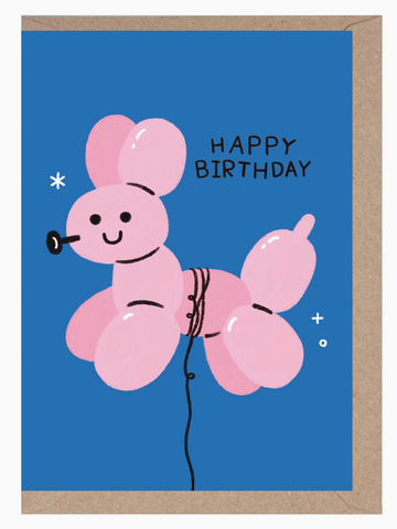 Birthday Balloon Dog Card