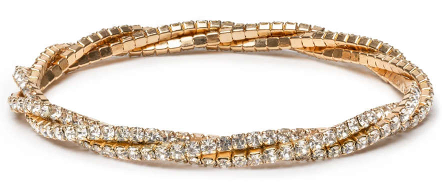 Boutique Diamante Twist Bracelet
