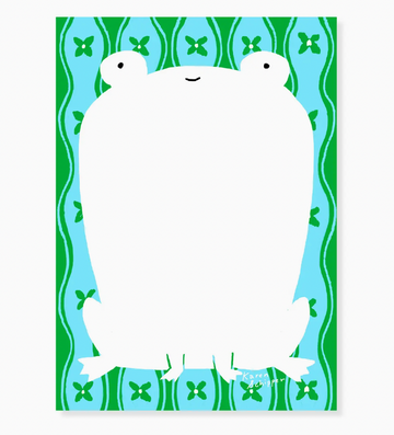 Frances Frog - Cute Animal Retro Background Notepad