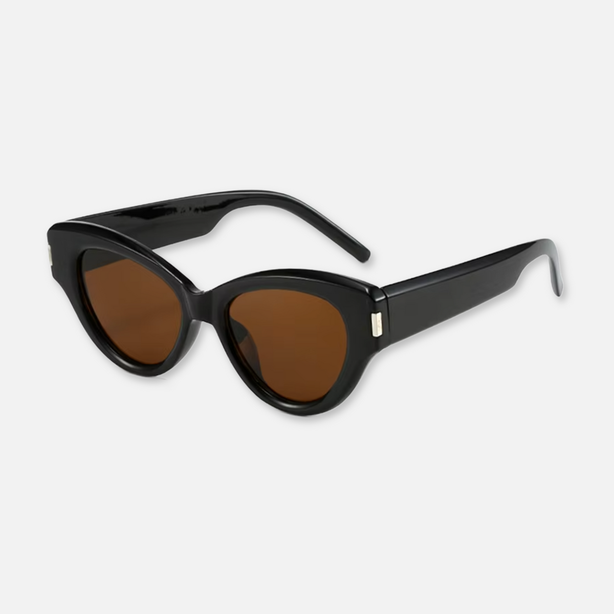 Retro Cat Eye Sunglasses - Black Tea