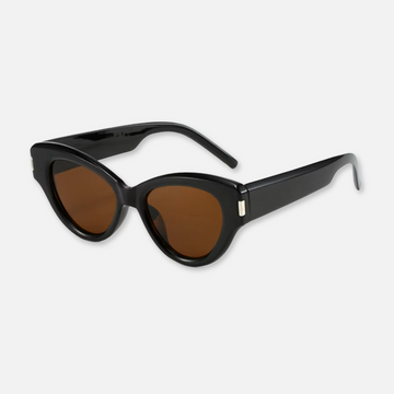 Retro Cat Eye Sunglasses - Black Tea