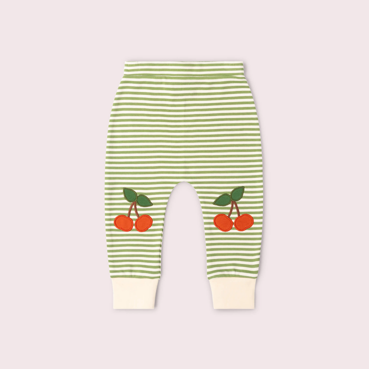 Cherry Knee Patch Striped Joggers