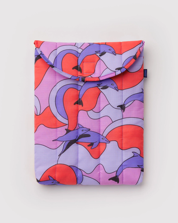 Puffy Laptop Sleeve 13"/14" - Dolphins