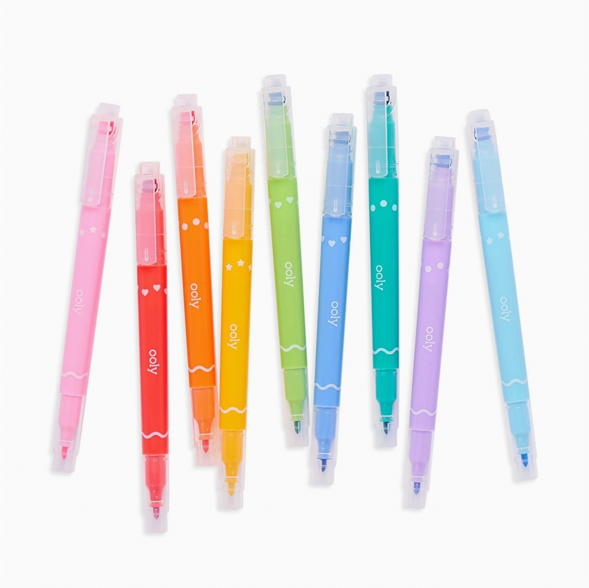 Confetti Stamp Double-Ended Markers (Set of 9)