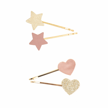 Boutique Matte Star Bobby Hairclips (Set of 2)