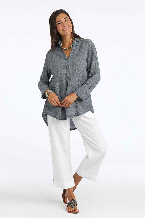 linen crop pant