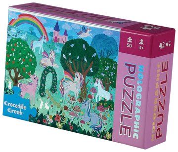 50 Pc Boxed Mini Holo Puzzle Unicorns