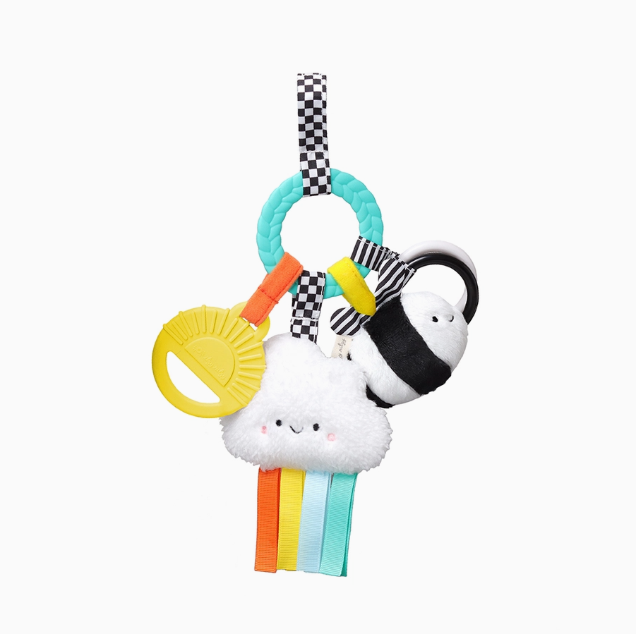 Bitzy Busy Ring™ Teething Activity Toy High Contrast