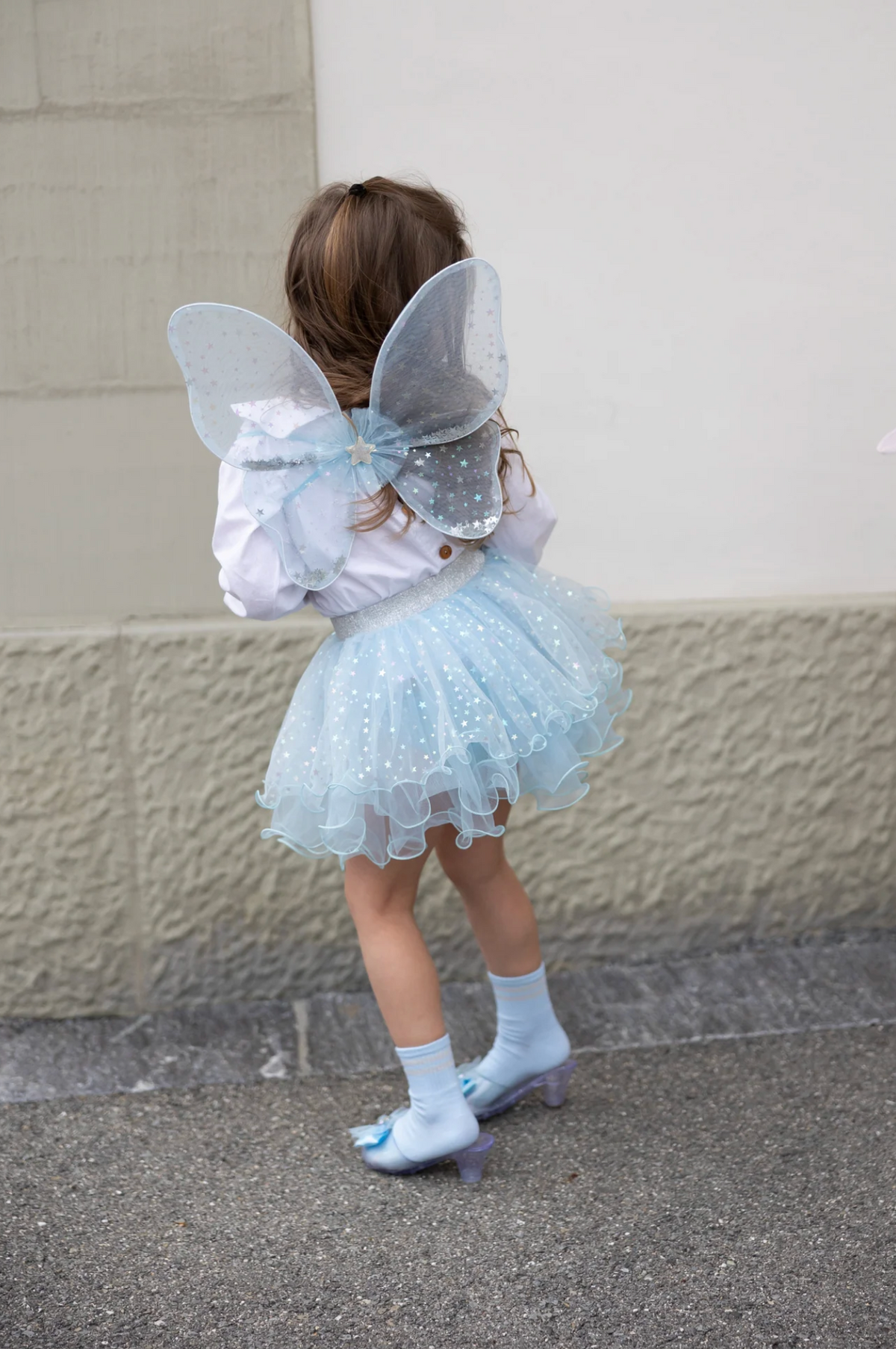 Iridescent Celestial Fairy Wings, Tutu & Wand Set 4-6