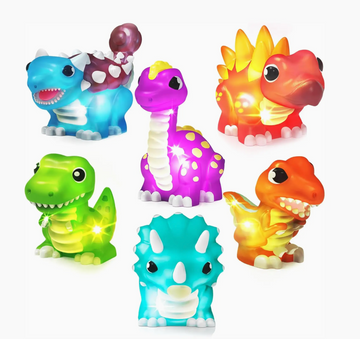 Tub Works® Dinos™ Dinosaur Light Up Bath Toys, 6 Pack