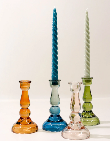 Tall Glass Taper Holder