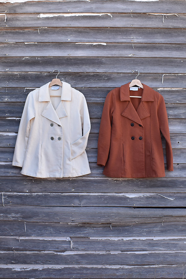organic cotton pea coat