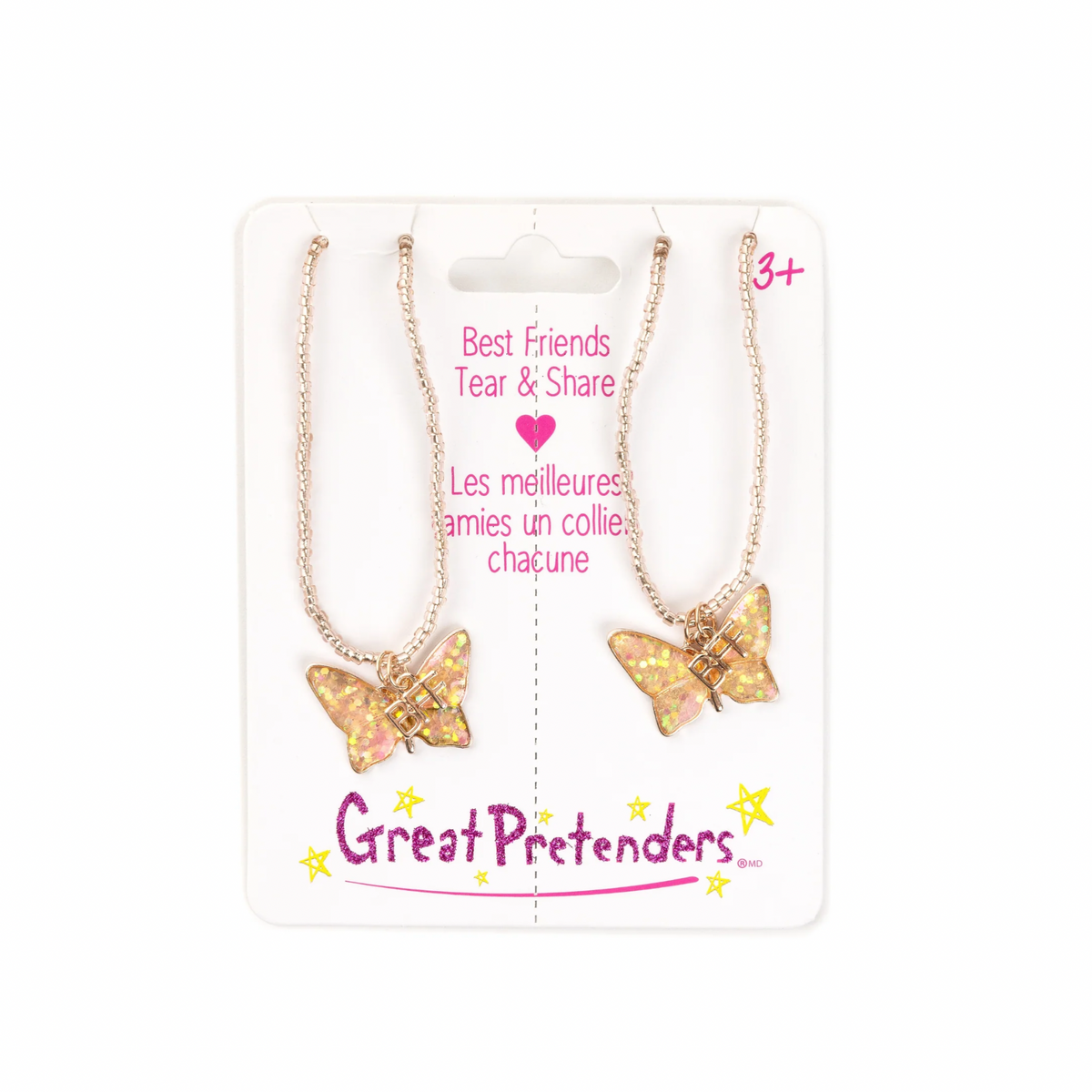 BFF Butterfly Share & Tear Necklaces