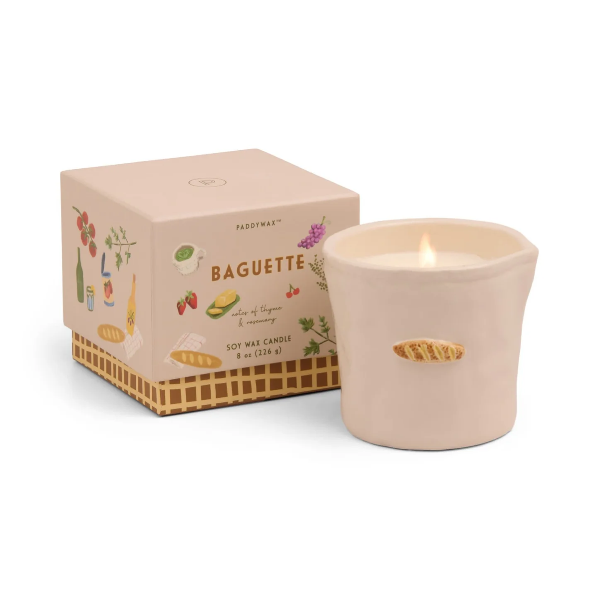 French Baguette Ceramic Bistro Candle