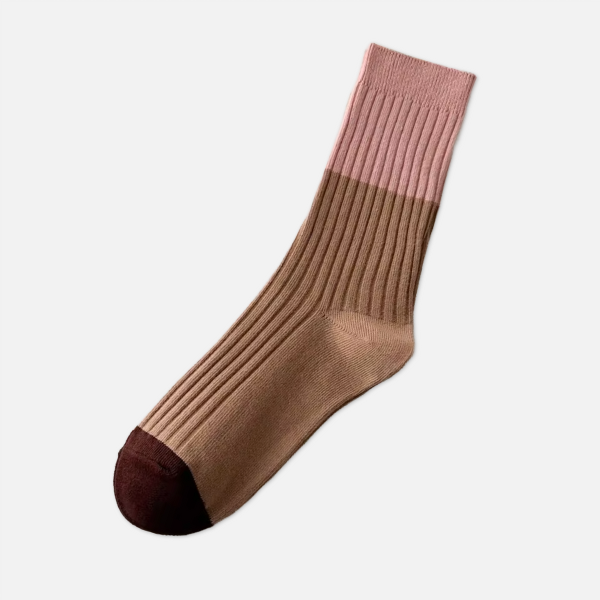 Ribbed Color Block Socks