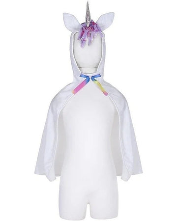 Unicorn Toddler Cape, White, Size 2-3T