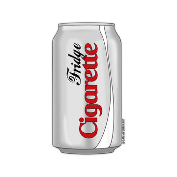 Fridge Cigarette Cola Can Sticker