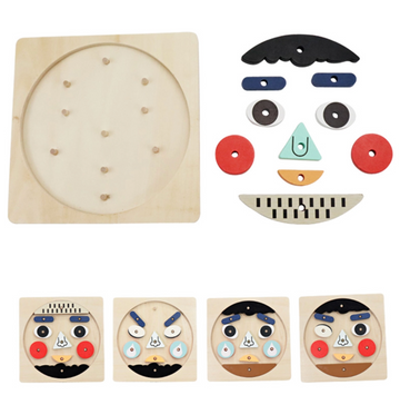 Funny Faces Educational Wooden Puzzle