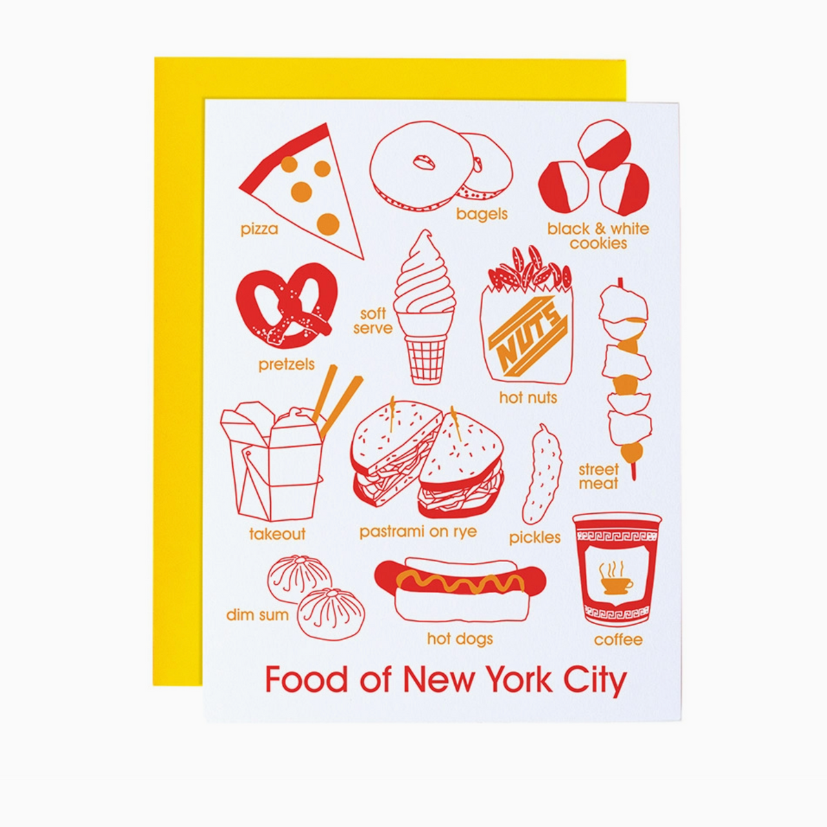 New York City Foodie Greeting Card