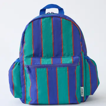 Cool Kid Backpack Navy & Green Stripe